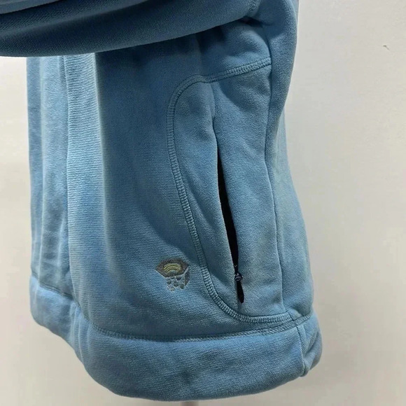 Mountain Hardwear Jacket Coat 1/2 Zip Teddy Fleece Lined Light Blue Size Medium - Picture 9 of 12